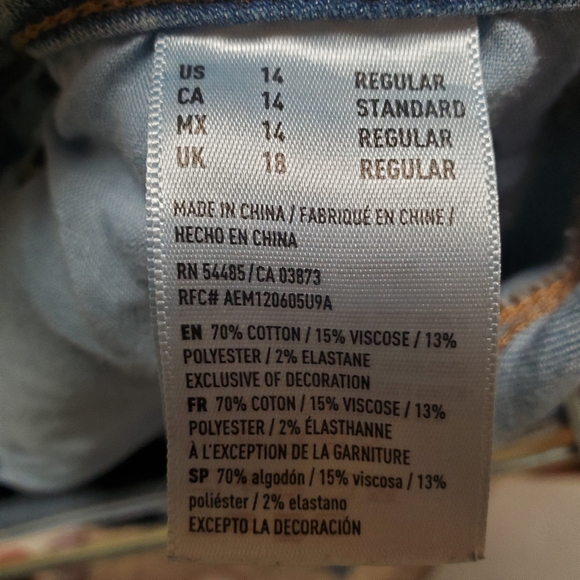 American Eagle Flare Jeans Super Stretch 14 No holes - Picture 7 of 8